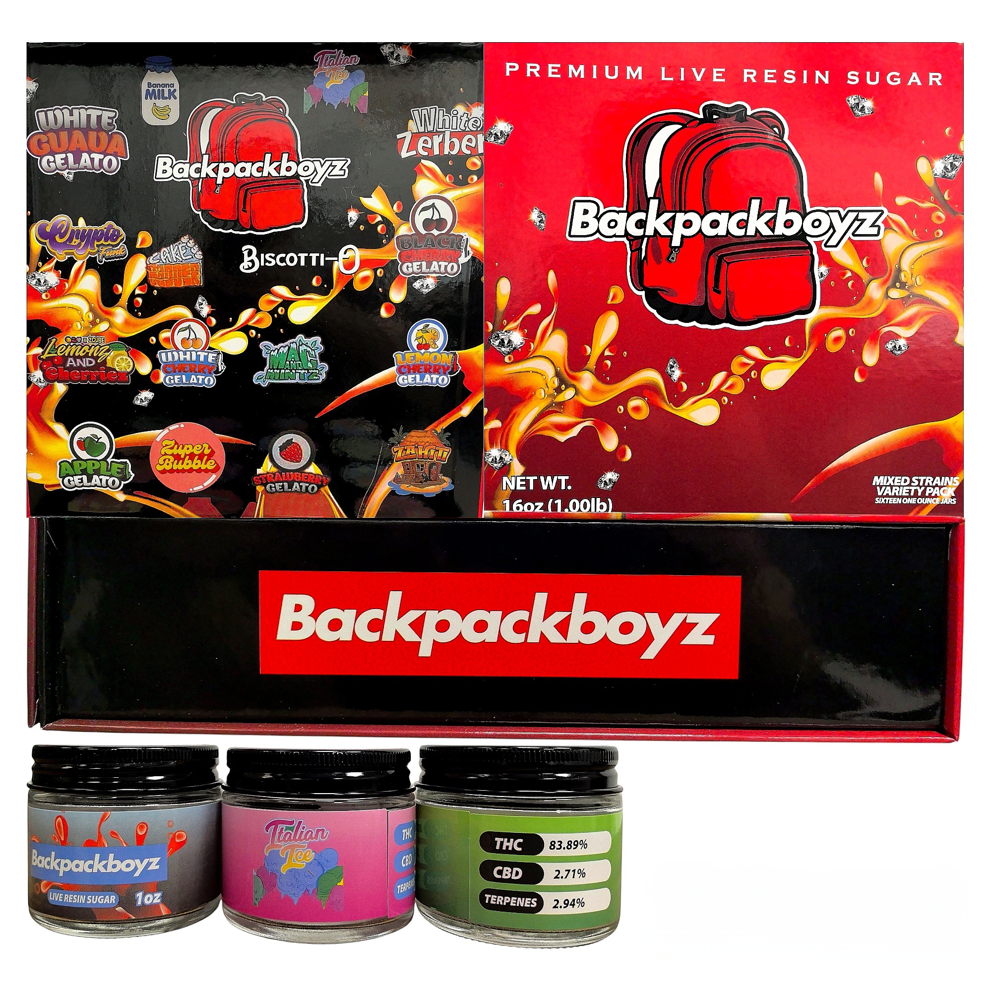 BACKPACKBOYZ CONCENTRATE JARS (EMPTY)