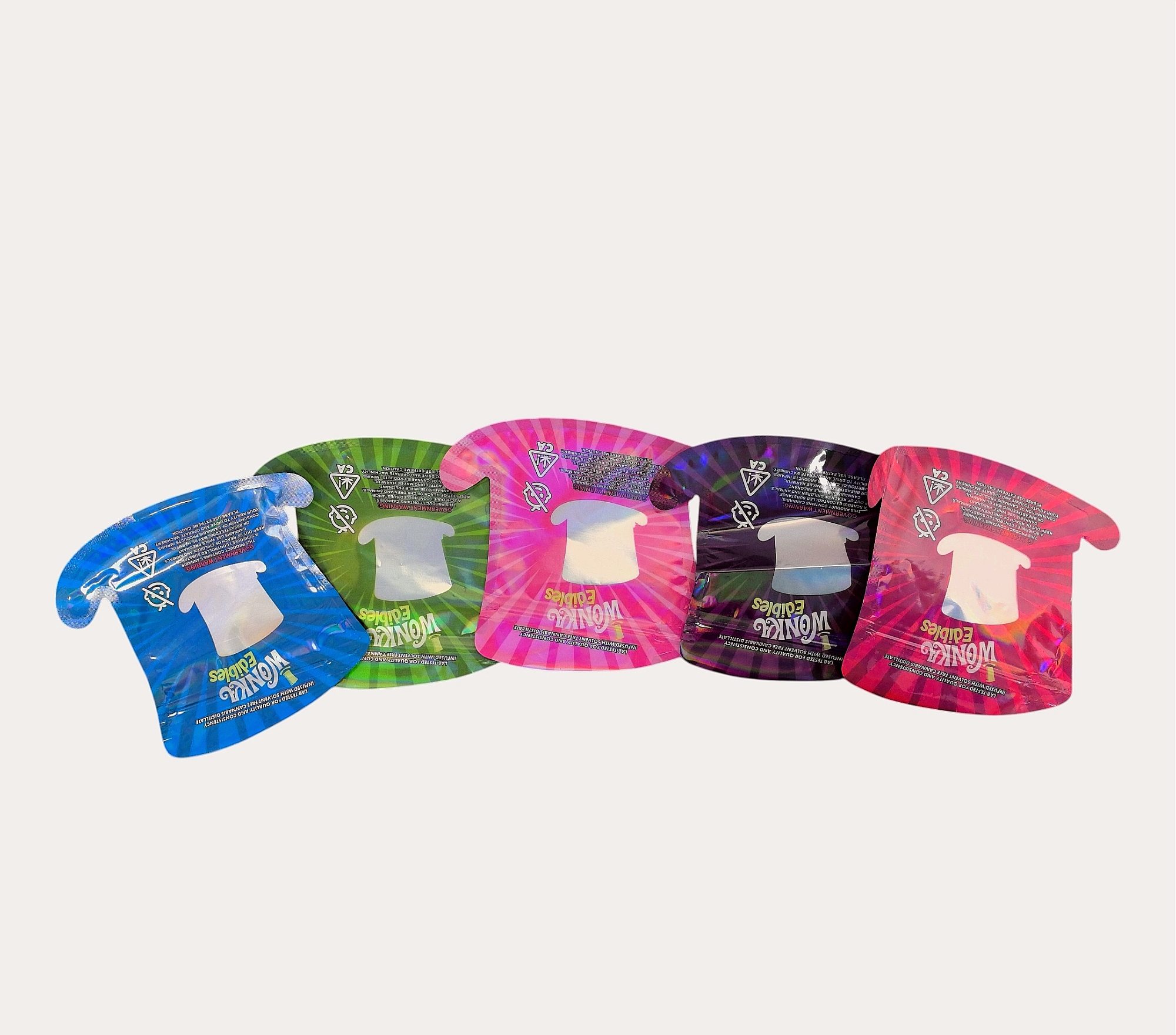 Wonka Hat Shape Mylar Bags